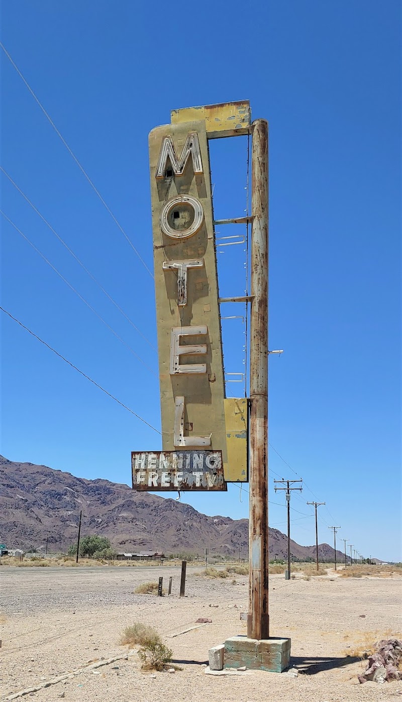 Cafe & Motel Sign in Newberry Springs, California