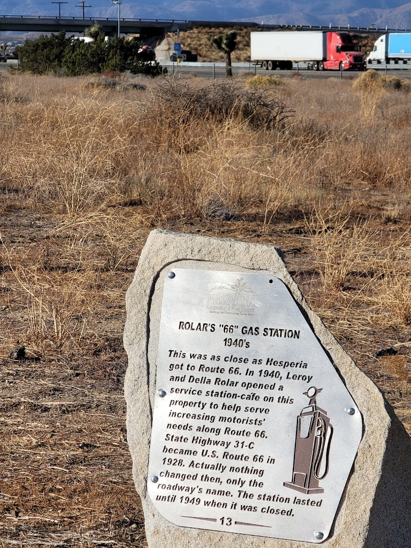 Rolar’s 66 Gas Station Marker in Hesperia, California
