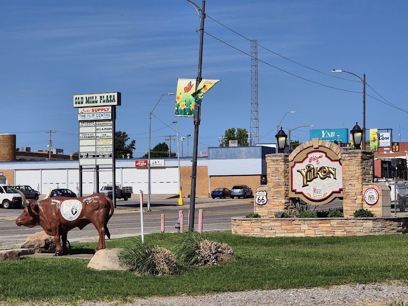 Yukon Welcome Sign in Yukon, Oklahoma