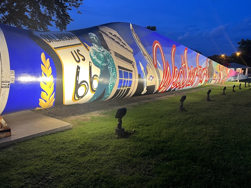 Route 66 Wind Turbine Blade Display in Weatherford, Oklahoma